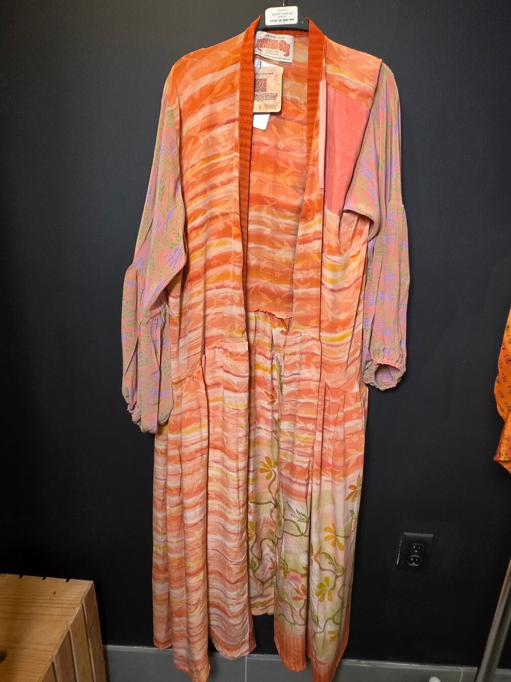 NWT Kantha Bae Evermore Crepe Sari Kimono